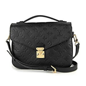 Louis Vuitton Monogram Empreinte Pochette Metis Shoulder Bag Black